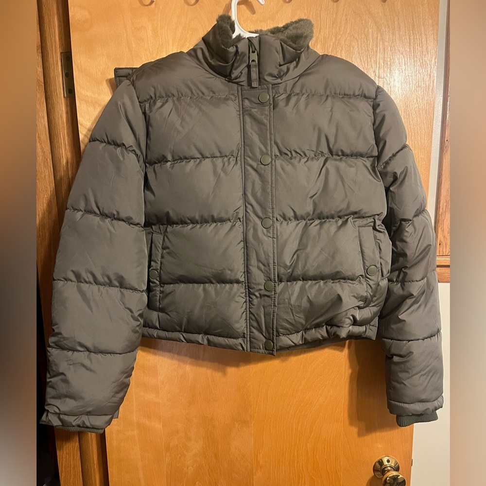 Aeropostale Remixed Down Green Puffer Jacket Coat Women’s Large